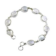 silver moonstone bracelet for sale