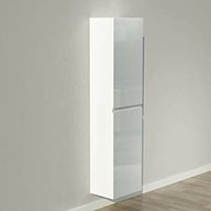 white gloss tall bathroom cabinet for sale