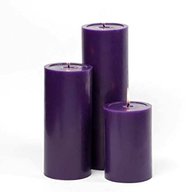 purple pillar candles for sale