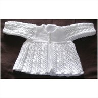 hand knitted baby matinee for sale