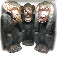 three monkeys wood for sale