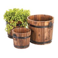 wooden planter buckets for sale
