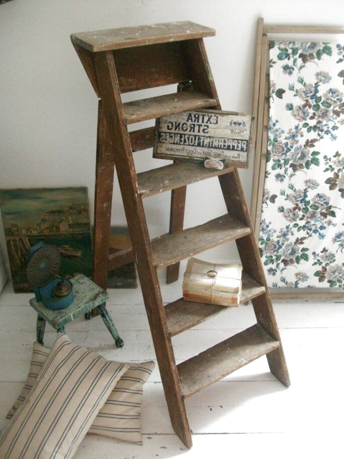 Second Hand Vintage Wooden Step Ladder, Old Wooden Ladders Craigslist