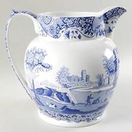 spode blue italian large jug for sale