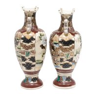 satsuma vase pair for sale