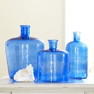 blue glass bottle vase for sale