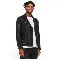 allsaints mens leather jacket for sale