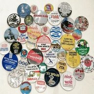 vintage button badges for sale