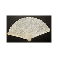 antique chinese bone fan for sale