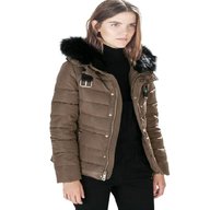 zara black down coat for sale