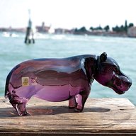 glass hippo for sale