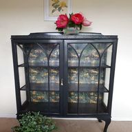 vintage glass cabinet for sale
