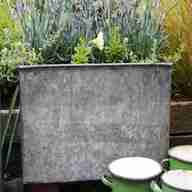 large zinc garden planters for sale