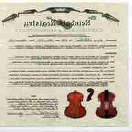 violin certificate for sale