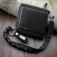 leather chain wallet punk for sale