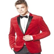 mens red velvet jacket for sale