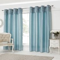 duck egg eyelet curtains 66 x 90 for sale