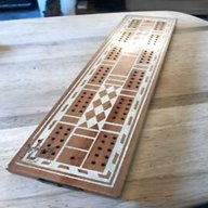 vintage wooden cribbage board for sale