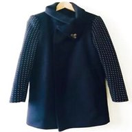 zara navy coat studded sleeves for sale