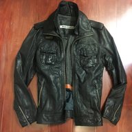 superdry leather jacket small for sale