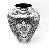 antique solid silver vase for sale